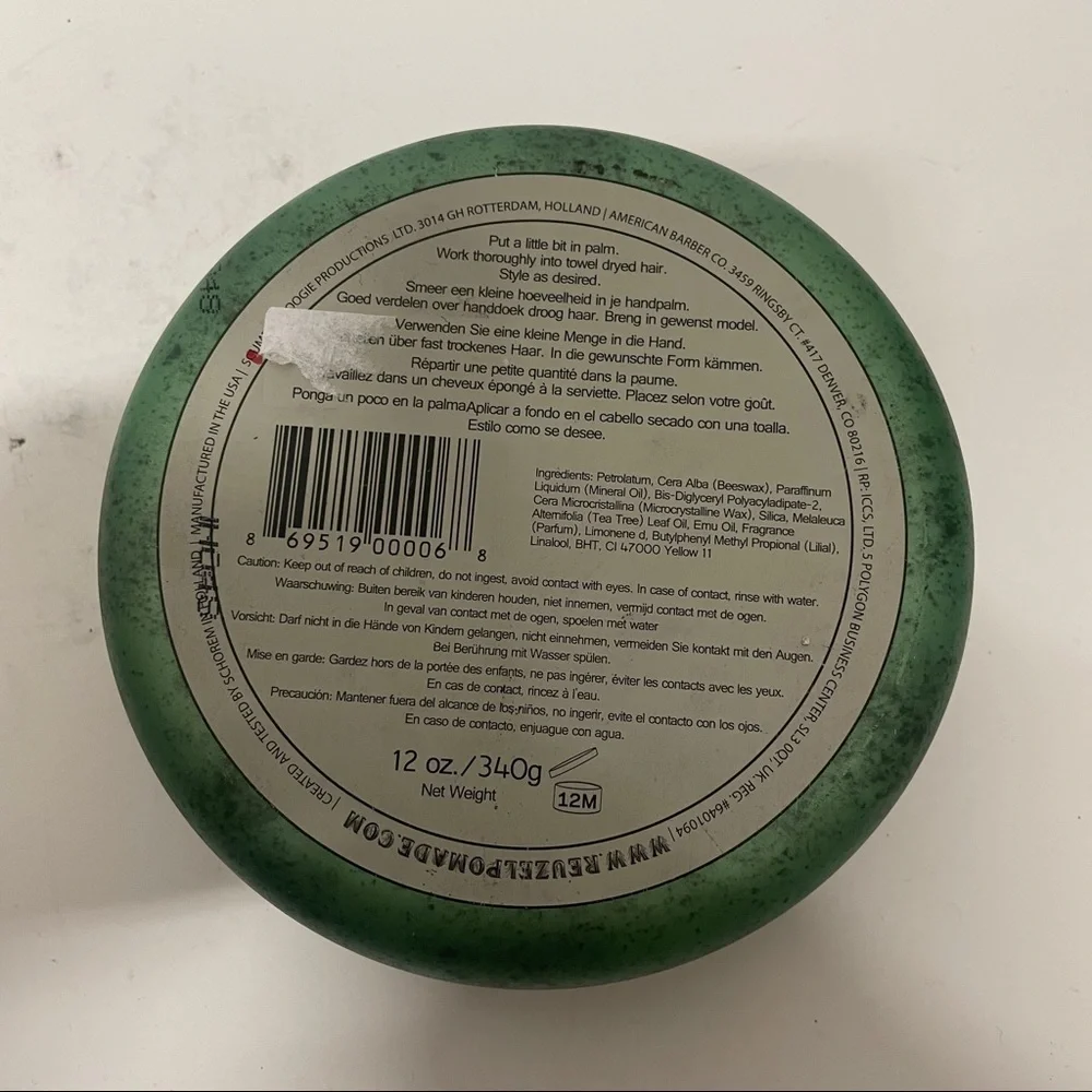 Reuzel Grease Medium Hold Pomade 12 OZ HTF